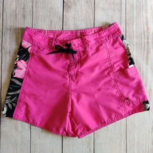 Raya Sun hot pink tropical print board shorts sz S